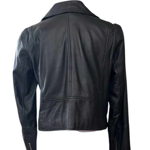 HALOGEN x NORDSTROM Black Leather Moto Jacket (S) - Picture 5 of 10
